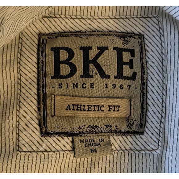 BKE Buckle Button Shirt Mens M White Black Striped Long Sleeve Western Cowboy - Picture 3 of 7